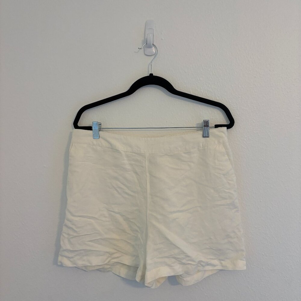 A New Day White Linen-Blend Shorts | NWT